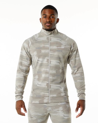 Alphalete 4-Way Stretch Pista Jacket Camouflage | 0138-OPEJZ