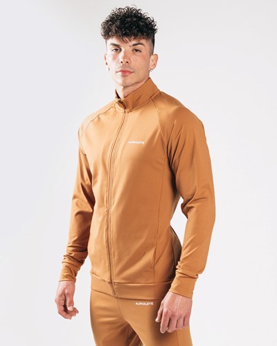 Alphalete 4-Way Stretch Pista Jacket Camel | 5276-CKPMB