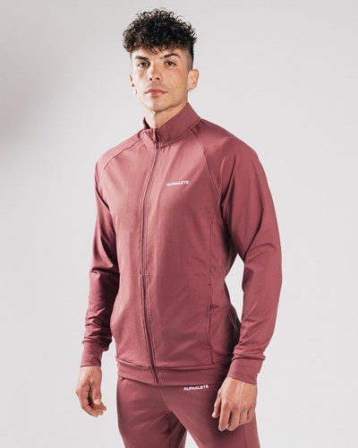 Alphalete 4-Way Stretch Pista Jacket Mauve | 9723-HUZVJ