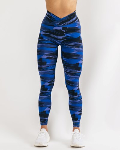 Alphalete All-Purpose Legging Blu Camouflage | 2041-IOZFK