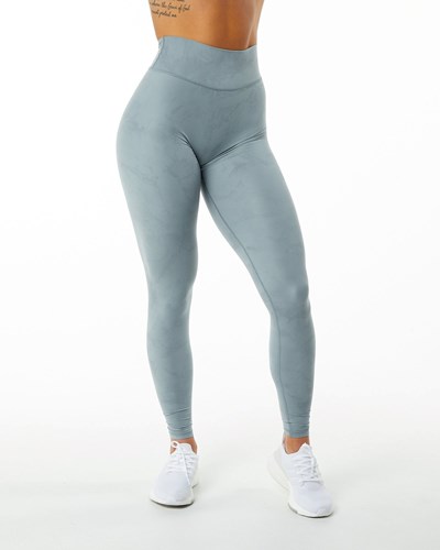Alphalete All-Purpose Luxury Legging Washed Denim | 9134-NYGAT