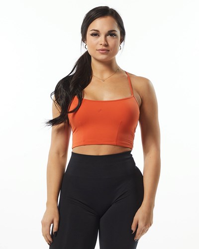Alphalete Camisole Y-Back Crop Tank Arancioni | 7812-LPMQE