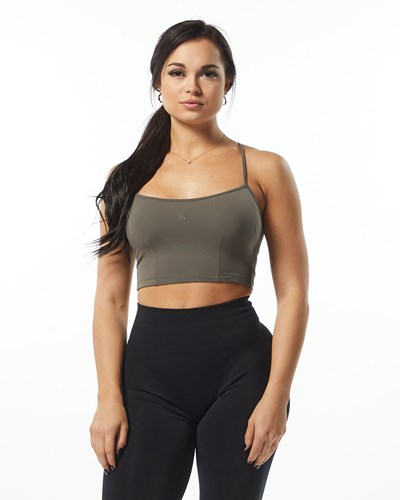 Alphalete Camisole Y-Back Crop Tank Grigie | 6105-WZCXO