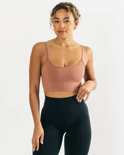 Alphalete Fitted Cropped Tank Blush | 6734-JUKGP