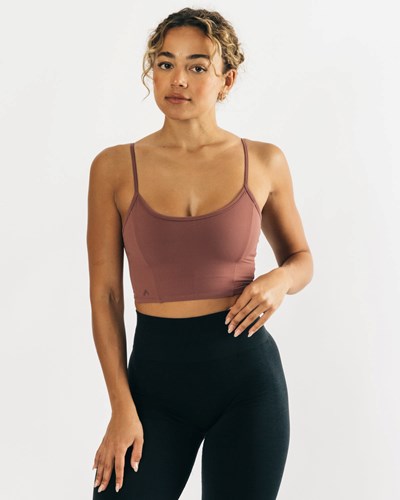 Alphalete Fitted Cropped Tank Mauve | 7564-XLQYH