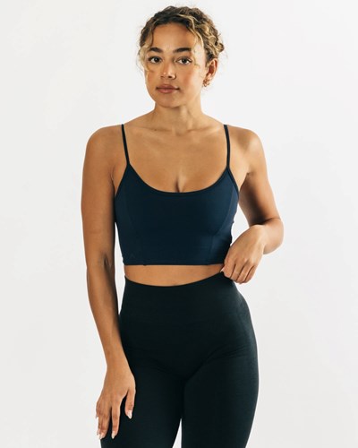 Alphalete Fitted Cropped Tank Teal | 7142-UYIDN