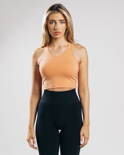 Alphalete Fitted Performance Crop Tank Arancioni | 8610-TOKZG