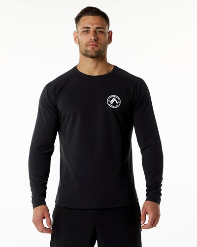 Alphalete Fitted Performance Long Sleeve Nere | 7852-RHBON
