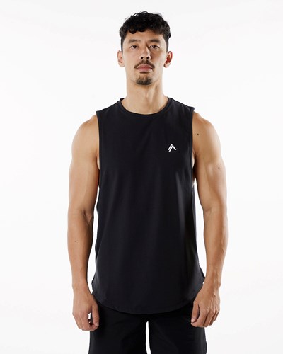 Alphalete Fitted Performance Tank Nere | 9807-YQVLO