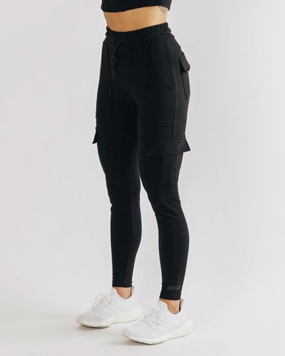 Alphalete Fitted Single-Brushed 29" Cargo Pant Nere | 1945-YXHAB