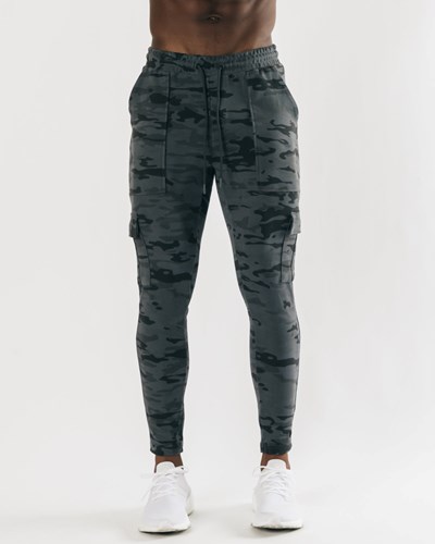 Alphalete Fitted Single-Brushed 30" Cargo Pant Camouflage | 8963-UGZJD