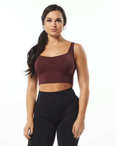Alphalete Fitted Square Neck Tank Wine | 9415-RDWBO