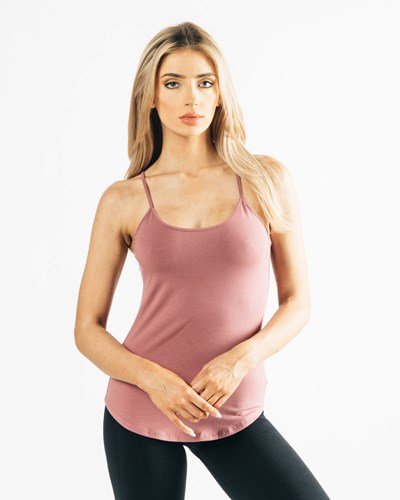 Alphalete Full-Length Premium Tank Cranberry Ice | 3048-YEVLU