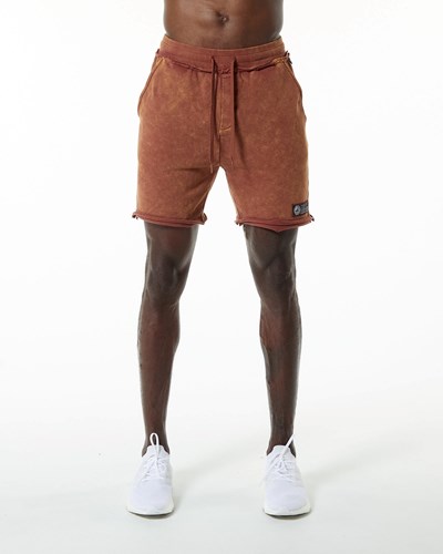 Alphalete Heavyweight Washed Terry Corta Bloodstone | 7685-MKJQZ