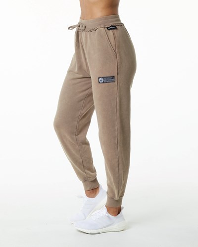Alphalete Heavyweight Washed Terry Jogger Smokey Quartz | 8743-YKHRZ