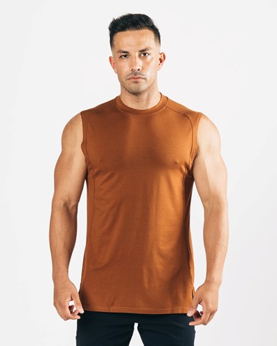 Alphalete High-Neck Premium Cutoff Mahogany | 5470-FLVRE