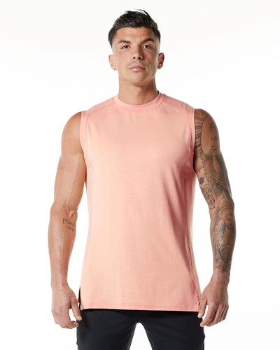 Alphalete High-Neck Premium Tank Corallo | 8762-WNBCL