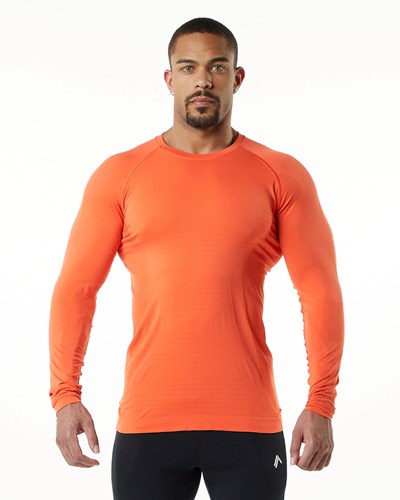 Alphalete High Performance Seamless Long Sleeve Tee Faded Strawberry | 1705-KSRYM