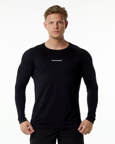 Alphalete High Performance Seamless Long Sleeve Tee Nere | 2571-FKYSU