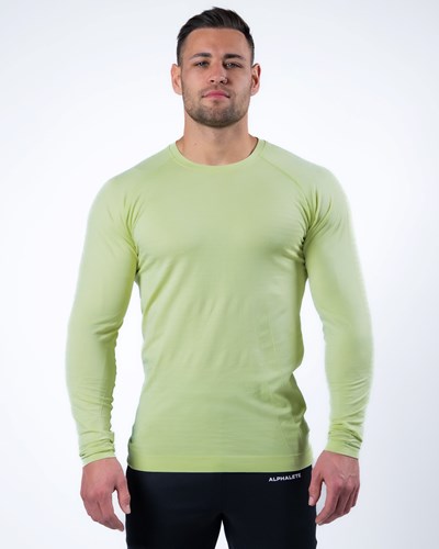 Alphalete High Performance Seamless Long Sleeve Tee Frozen Spring | 7408-LZYVO
