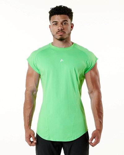 Alphalete High Performance Senza Maniche Tee Verdi | 0387-EQXBY
