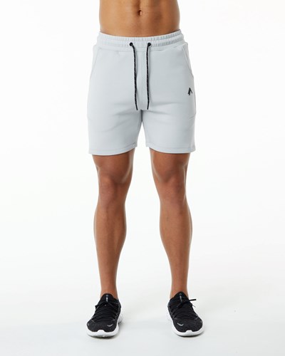 Alphalete Interlock Knit 6" Corta Grigie | 6798-RZFTU