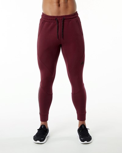 Alphalete Interlock Knit Cuffed Jogger Bordeaux | 9658-FQOAL