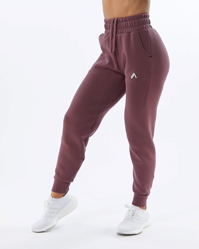 Alphalete Interlock Knit Cuffed Jogger Mauve | 3078-BCNMY