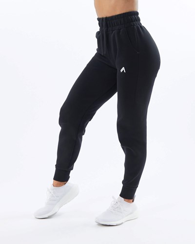 Alphalete Interlock Knit Cuffed Jogger Nere | 1067-OVXNK
