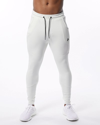 Alphalete Interlock Knit Zip Jogger Crema | 9714-OWMIG