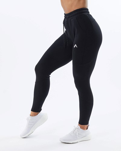 Alphalete Interlock Knit Zip Jogger Nere | 7684-XJWNZ