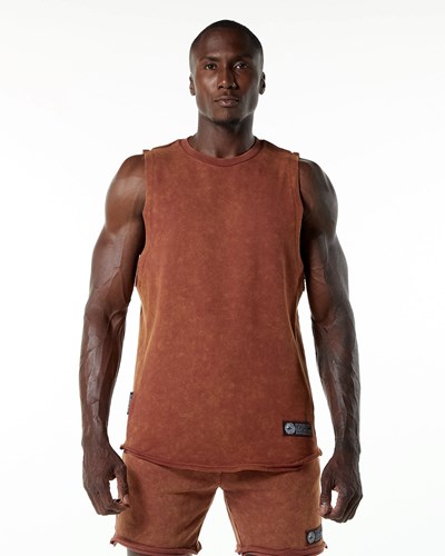 Alphalete Mid-Weight Washed Terry Cutoff Bloodstone | 2785-MVBHF
