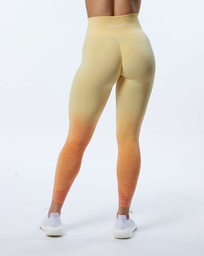 Alphalete Ombre Seamless Scrunch Legging Honey | 9047-XRELH