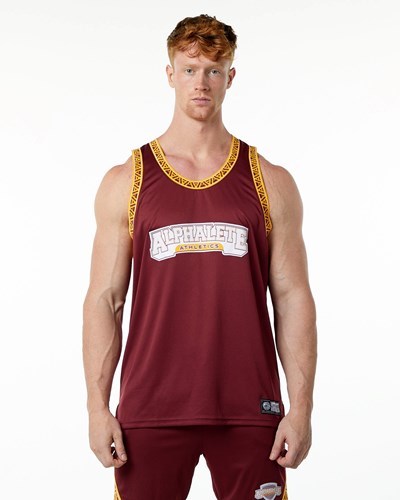 Alphalete Relaxed Fit Jersey Crimson | 1098-RCDVX
