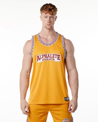 Alphalete Relaxed Fit Jersey Marigold | 5086-DCOPG