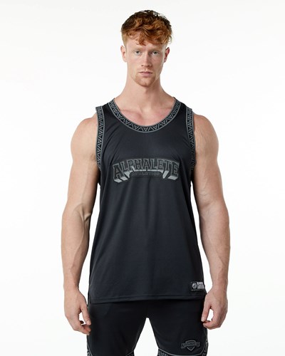 Alphalete Relaxed Fit Jersey Nere | 3048-PSNTM