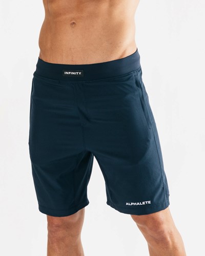 Alphalete Woven 4-Way Stretch 9" Corta Blu Marino | 0851-INYPZ