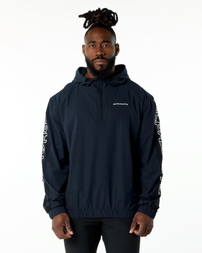 Alphalete Woven Performance Jacket Blu Marino | 7354-PAKNV