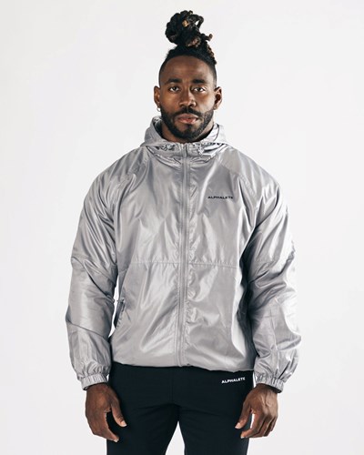 Alphalete Woven Performance Jacket Charcoal | 9312-REQYC