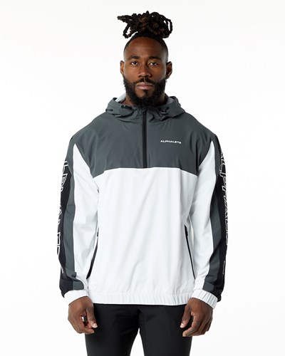 Alphalete Woven Performance Jacket Rocky Mountain | 0875-XZABY